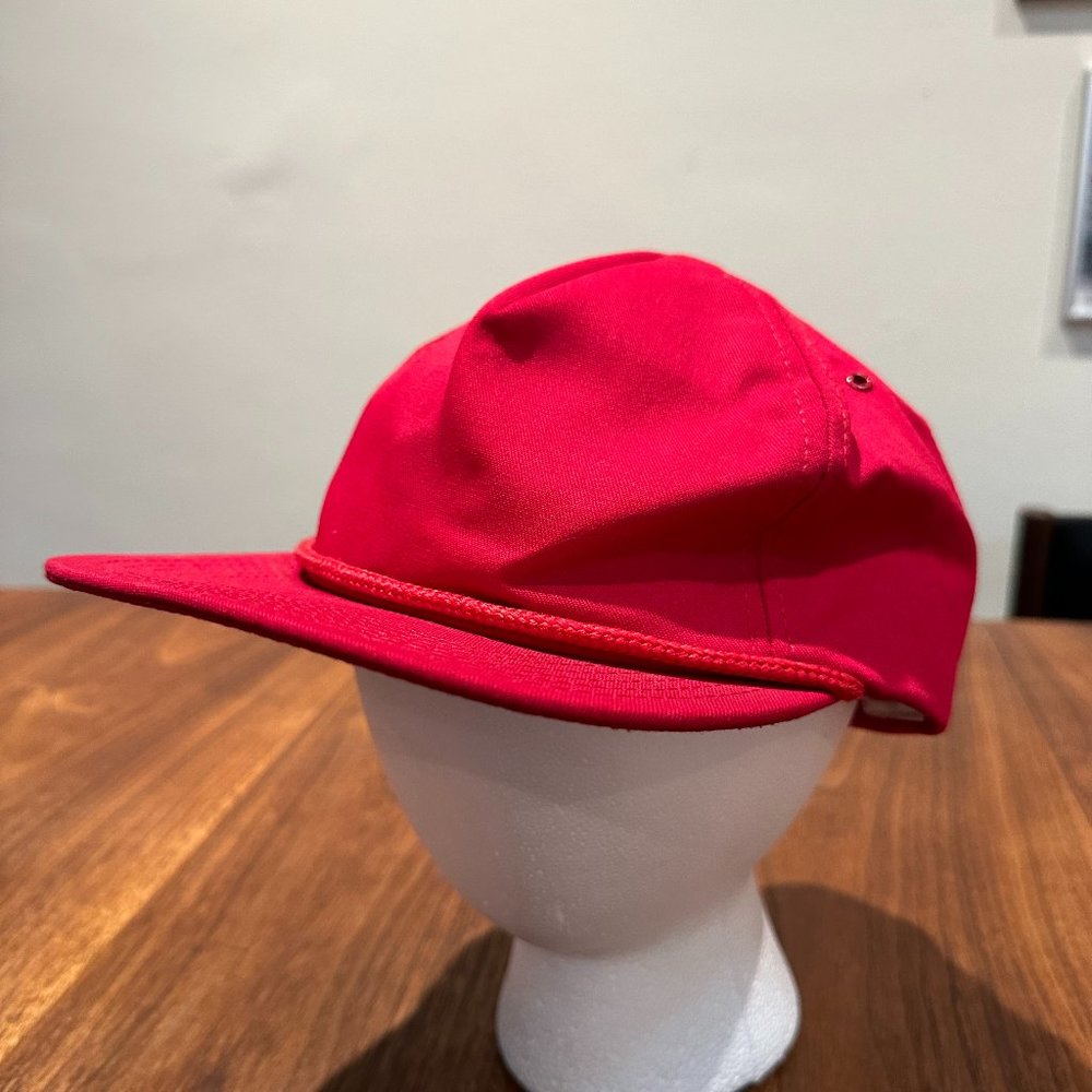 Vintage 80's Red Snapback Hat w/ Band